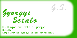 gyorgyi setalo business card